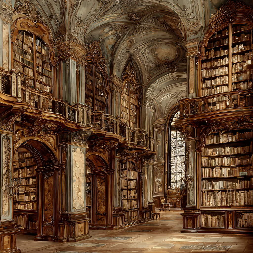 Leonardo Da Vinci Inspired Renaissance Library painting number kit