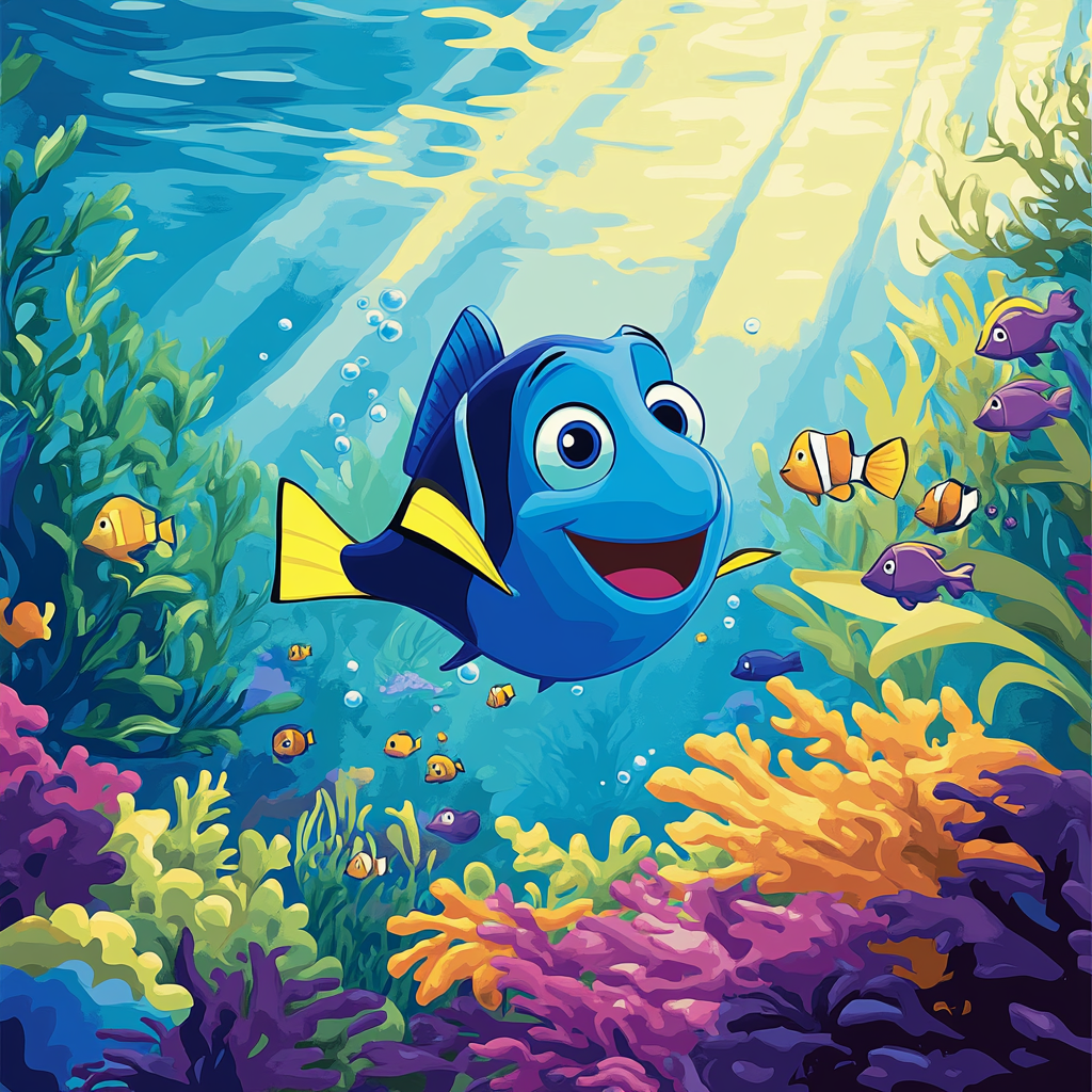 Dorys Ocean Exploration Adventure Disney Number painting