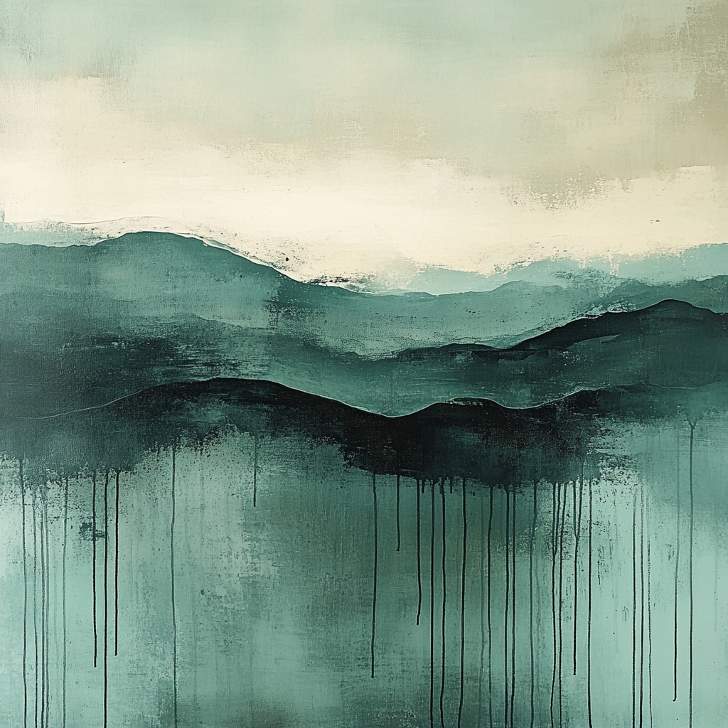 Jackson Pollock Inspired Tidal Rhythm Abstraction DIY paint by numbers