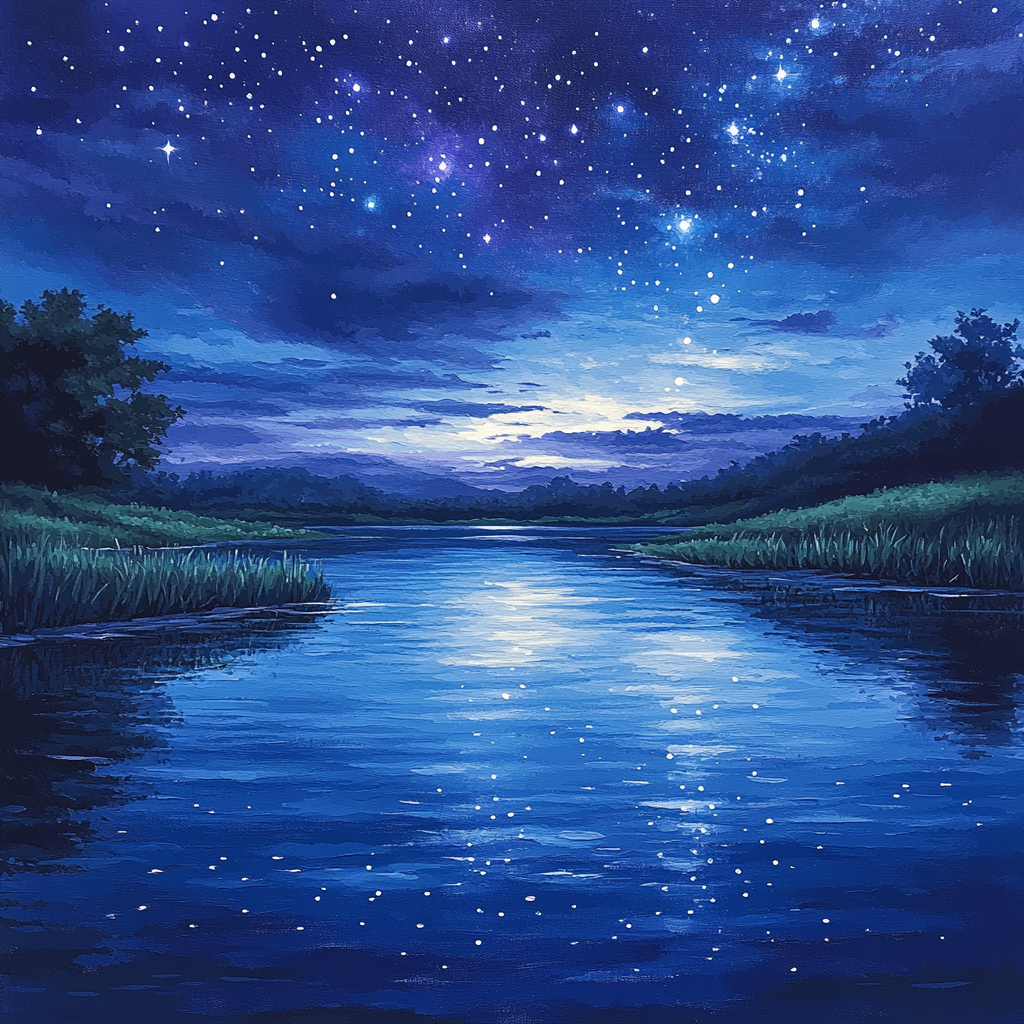 Leonardo Da Vinci Inspired Celestial Reflections Numbered painting kits