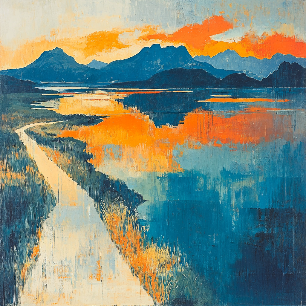 Paul Cézanne Inspired Surreal Horizons Numbered Painting Kits