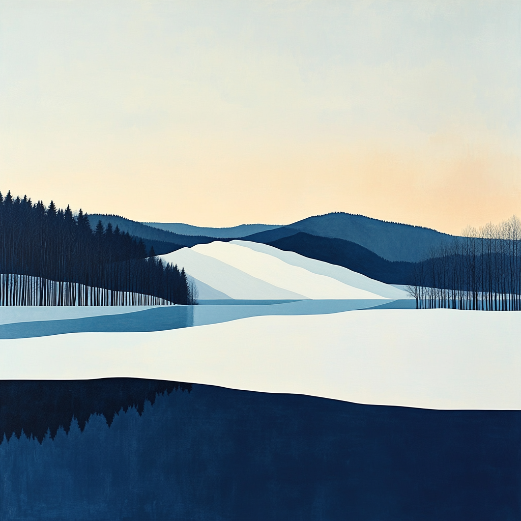 Lawren Harris Inspired Monumental Snow Ridge Number painting
