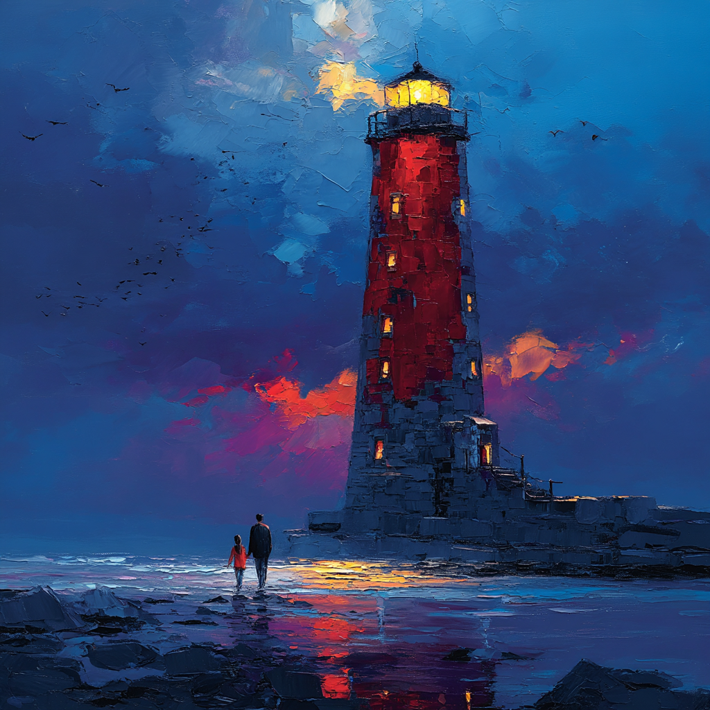 Guiding Lighthouse Paint By Color