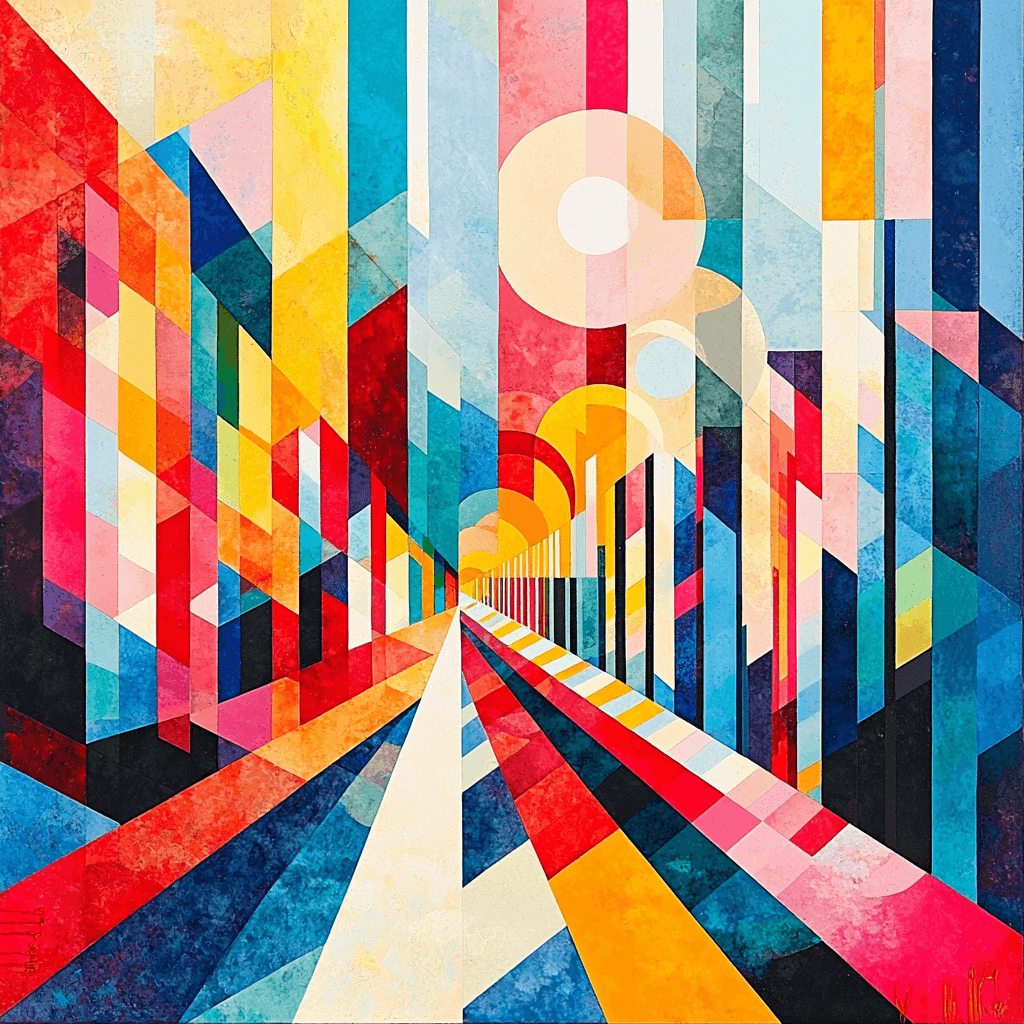 Wassily Kandinsky Inspired Abstract Urban Mosaic Painting Number Kit