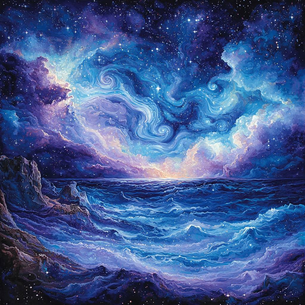 Michelangelo Inspired Cosmic Wind Symphony Numbered Painting Kits