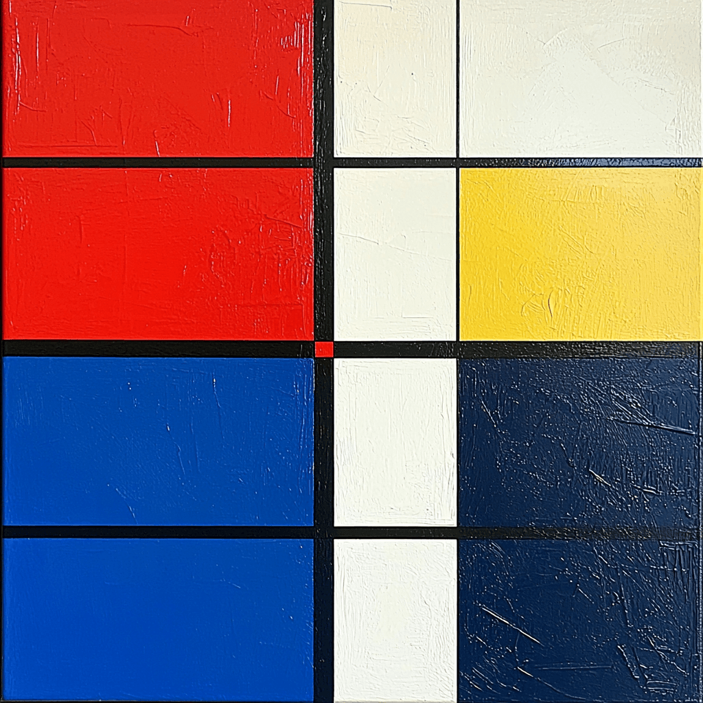 Piet Mondrian Inspired Joyful Geometry Painting Number Kit