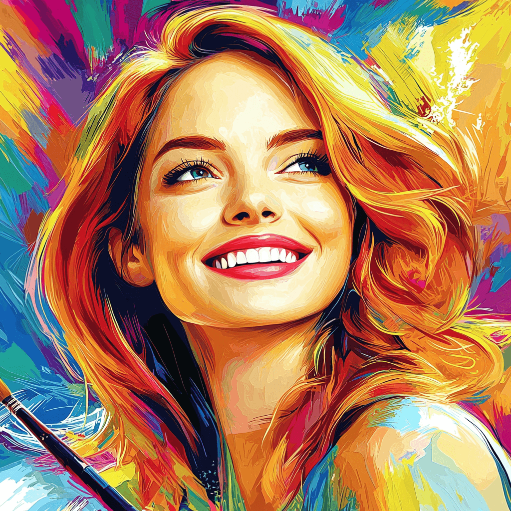 Emma Stone: The Gleeful Journey From Easy A To La La Land Painting Number Kit