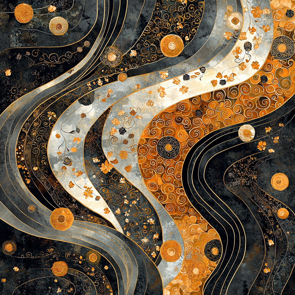 Gustav Klimt Inspired Symbolic Connection Paint By Numbers