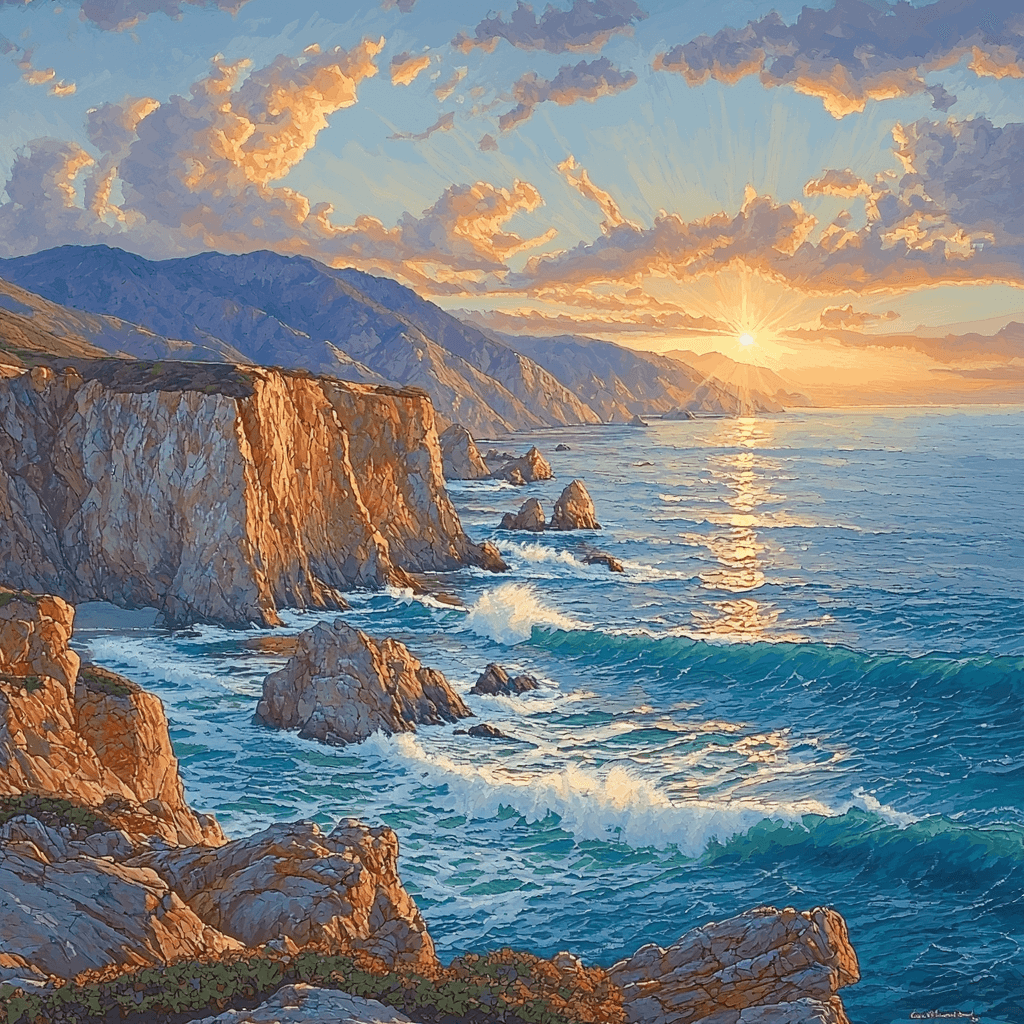 The Big Sur Coastline DIY Paint By Numbers