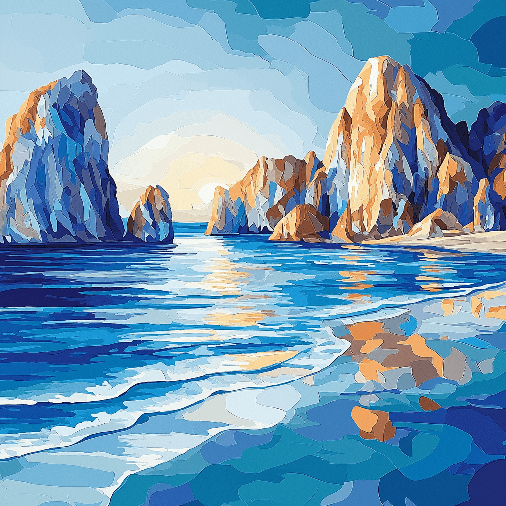 Paul Cézanne Inspired Abstract Coastal Scene DIY Paint By Numbers