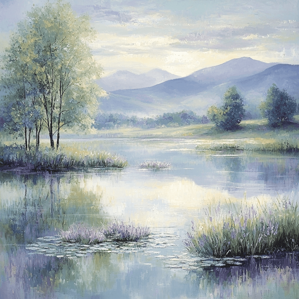 Claude Monet Inspired Monet's Dewy Morning Paint By Numbers Kits