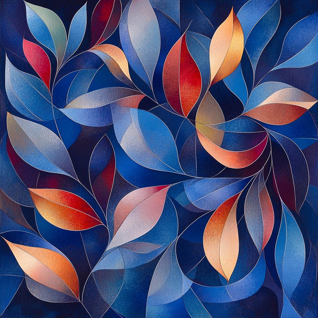 Paul Klee Inspired Rhythmic Flora paint by color