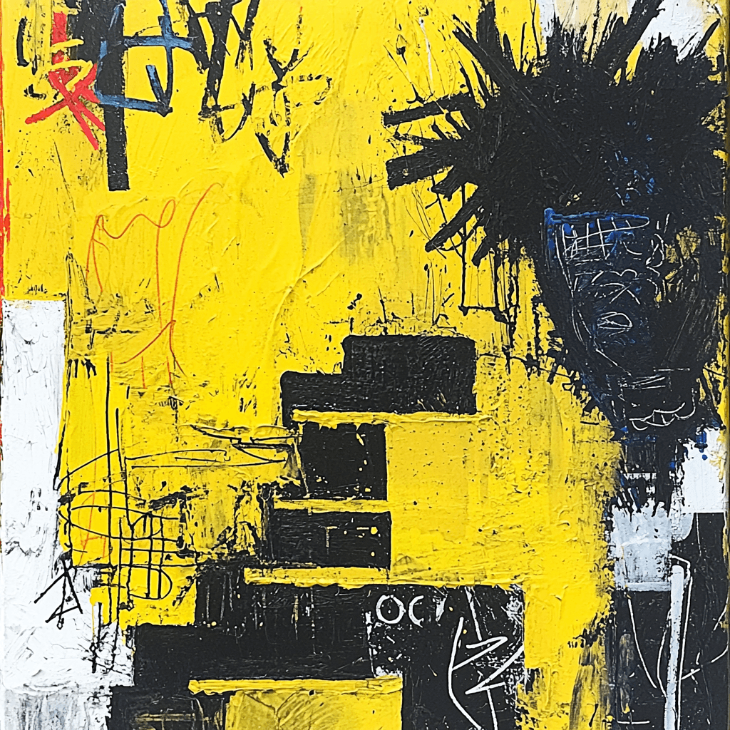 Jean-Michel Basquiat Inspired Scribbled Dreams Painting Number Kit