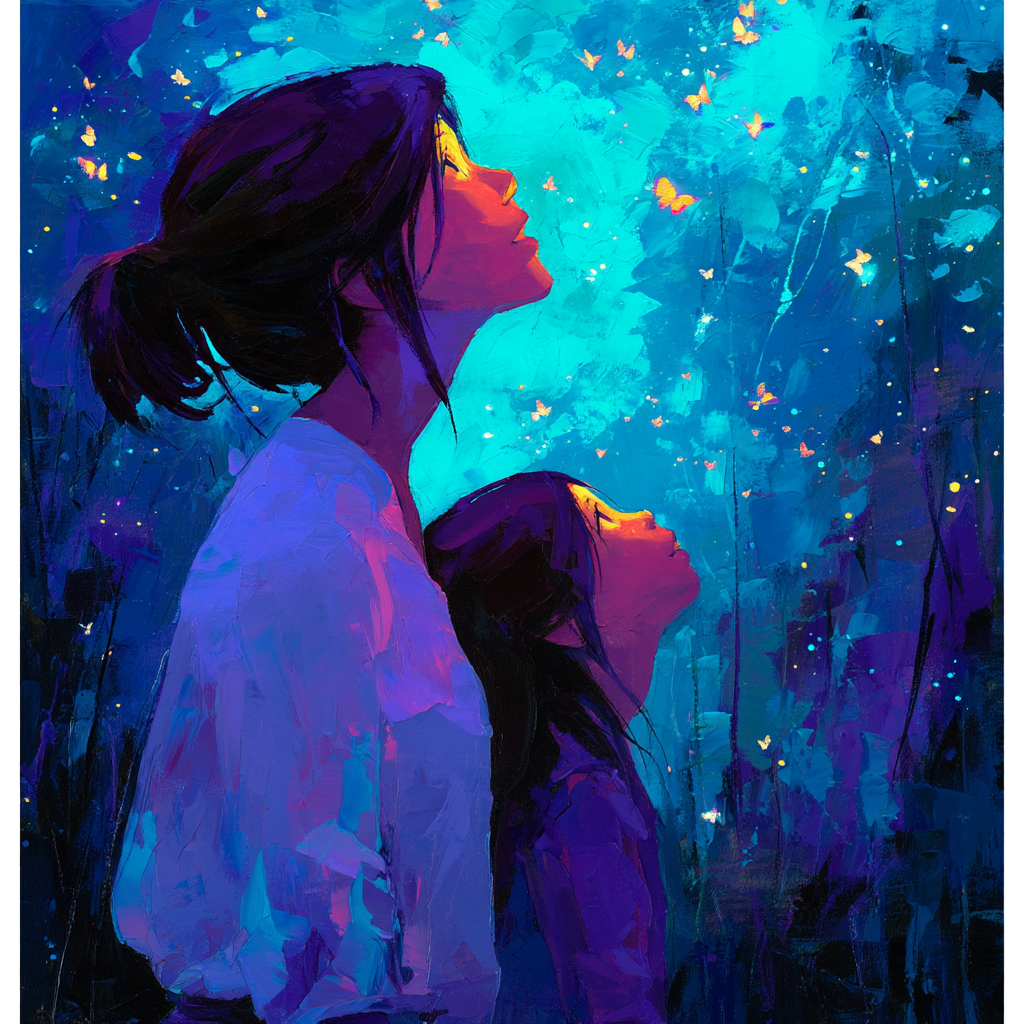 Mother's Love Under The Stars Painting Number Kit