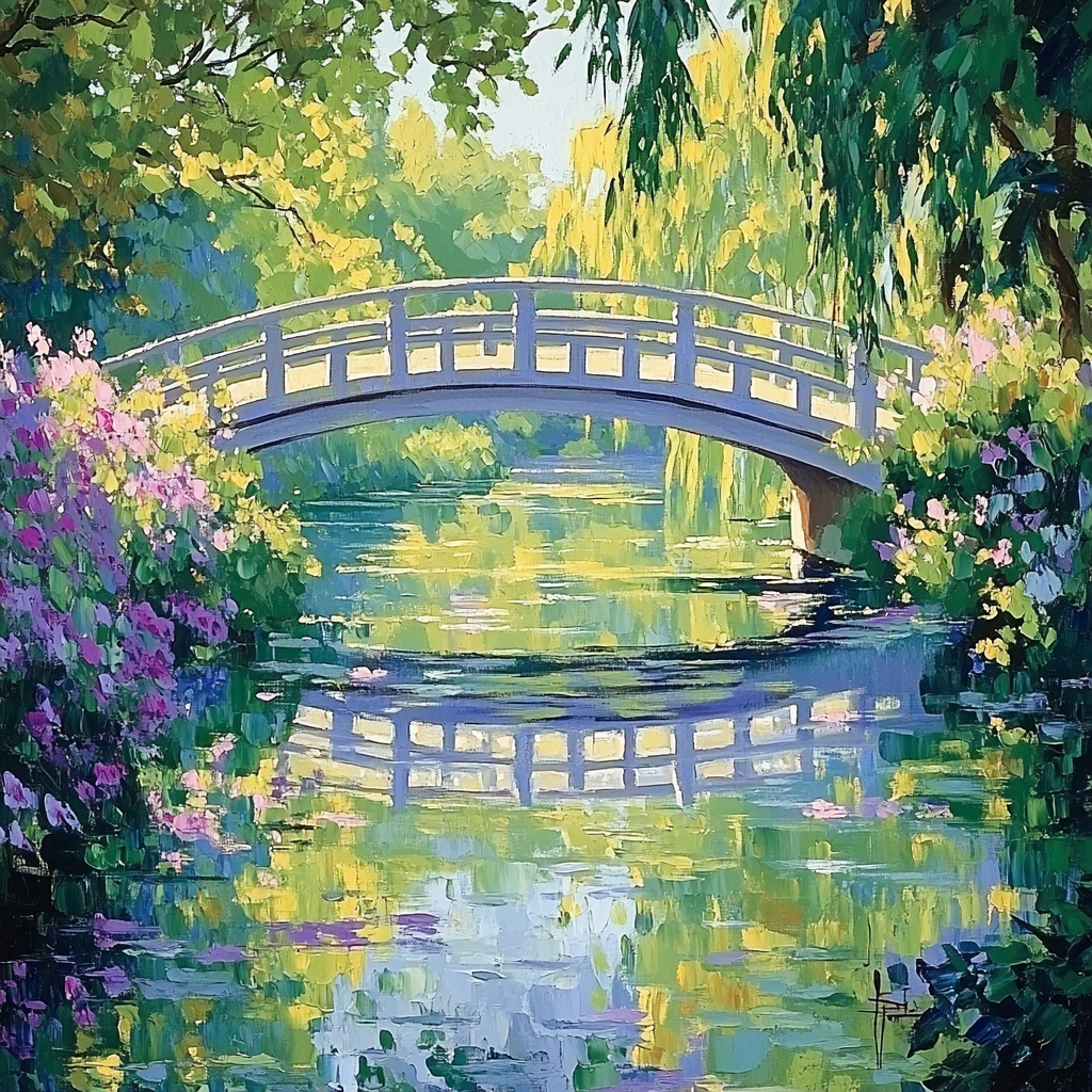 Claude Monet Inspired Giverny Japanese Bridge In Summer Painting by numbers kit