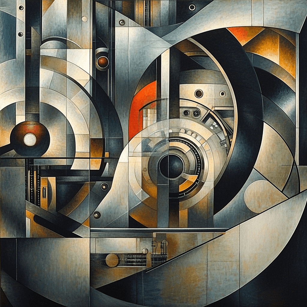 Boccioni Inspired Futurist Industrial Revolution - DIY Painting By Numbers Kit