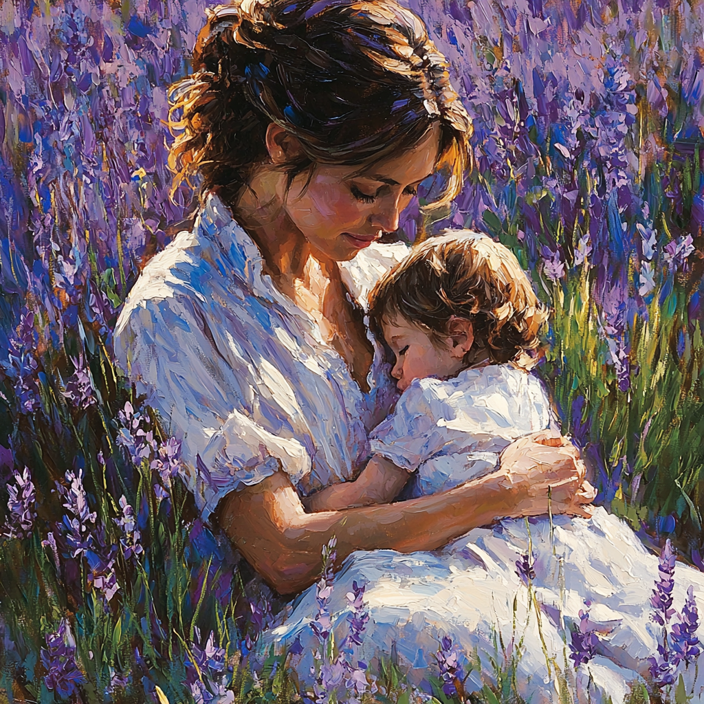 In Mother's Arms Paint By Numbers