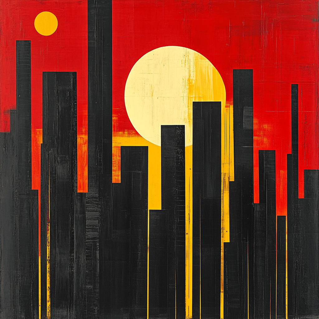 Kazimir Malevich Inspired Urban Void DIY paint by numbers