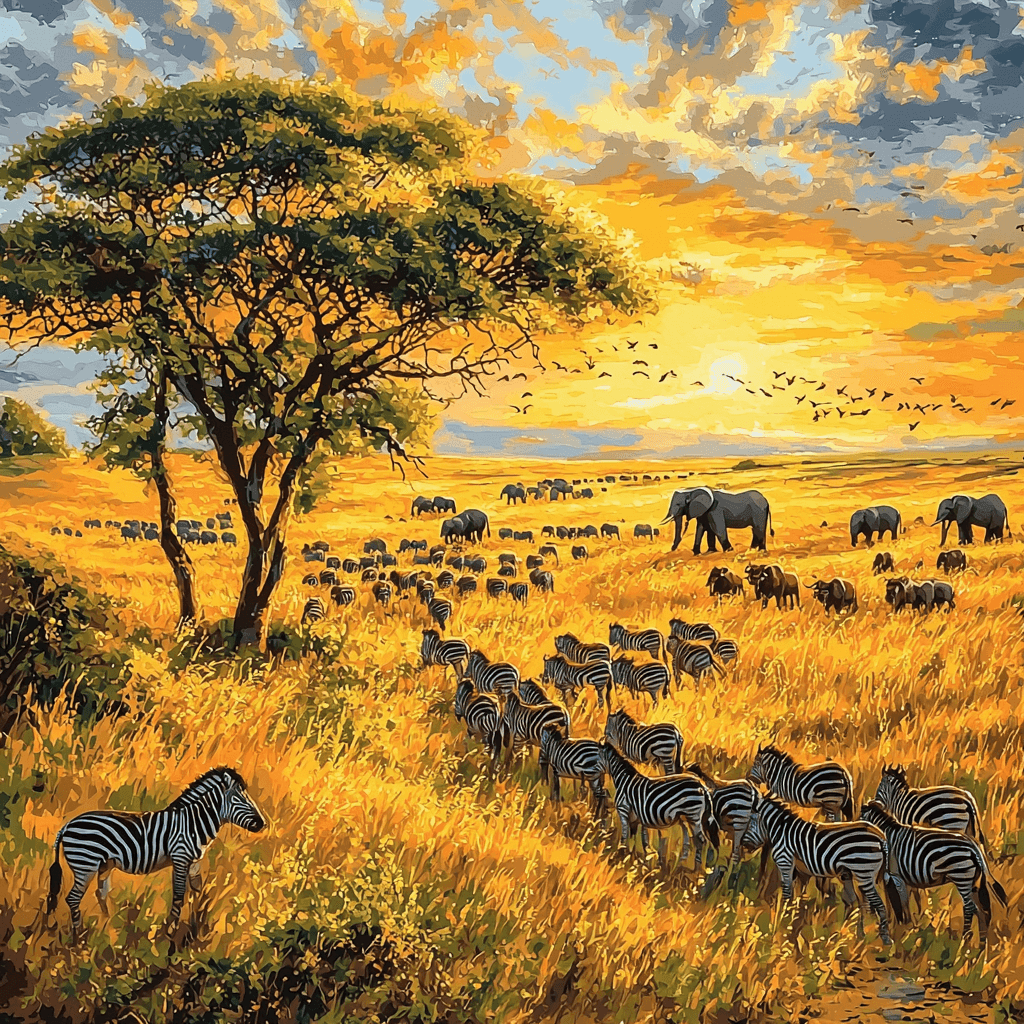 Serengeti National Park DIY Paint By Numbers
