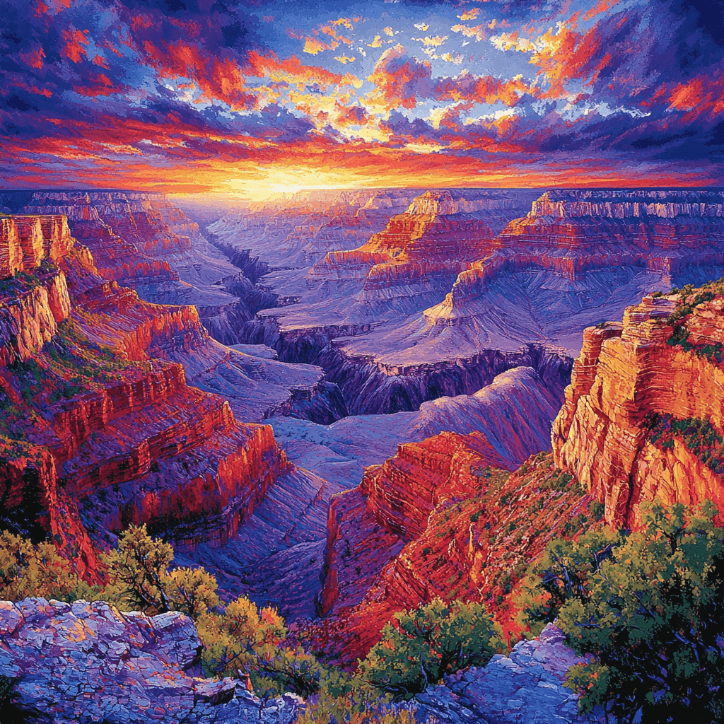 Thomas Moran Inspired Colorful Canyon Paint By Numbers Kits
