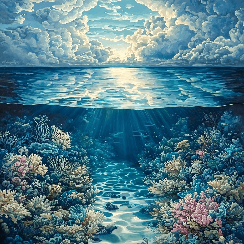 René Magritte Inspired Abyssal Mysteries Paint By Color