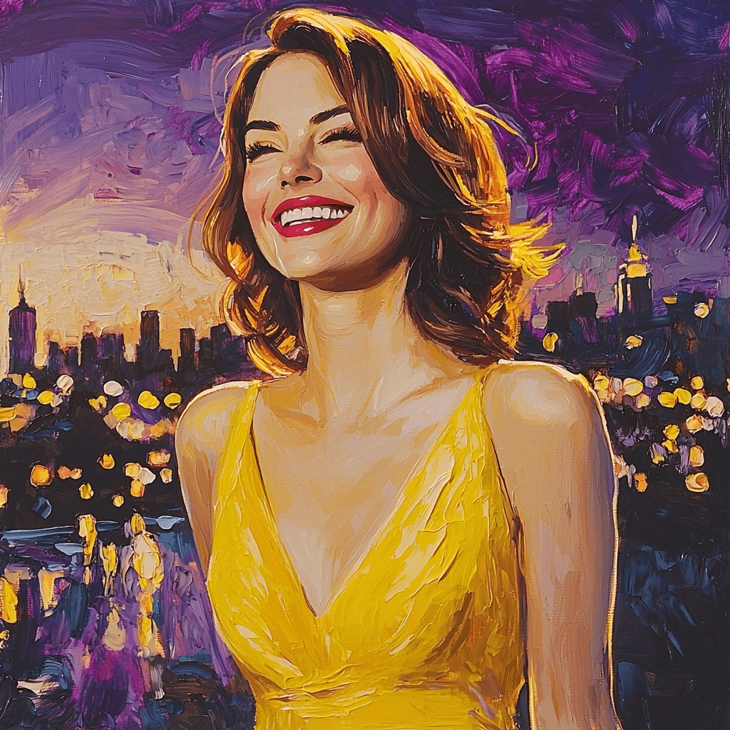 Emma Stone: The Radiance Of Lala's Light Paint By Numbers Art