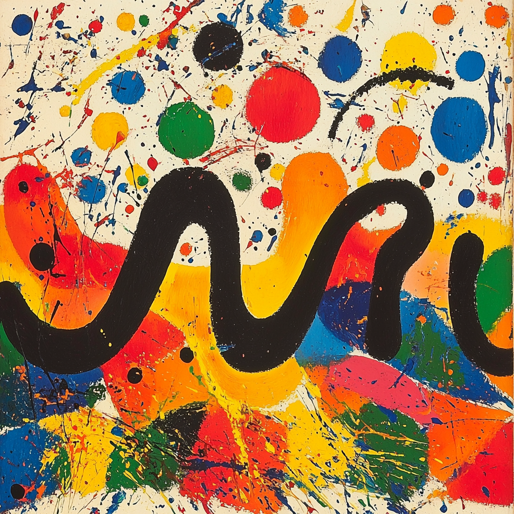 Joan Miró Inspired Vivid Exploration Paint By Numbers Art