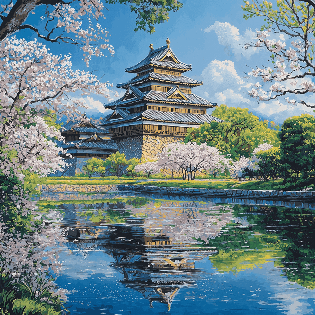 Osaka Castle Paint By Color