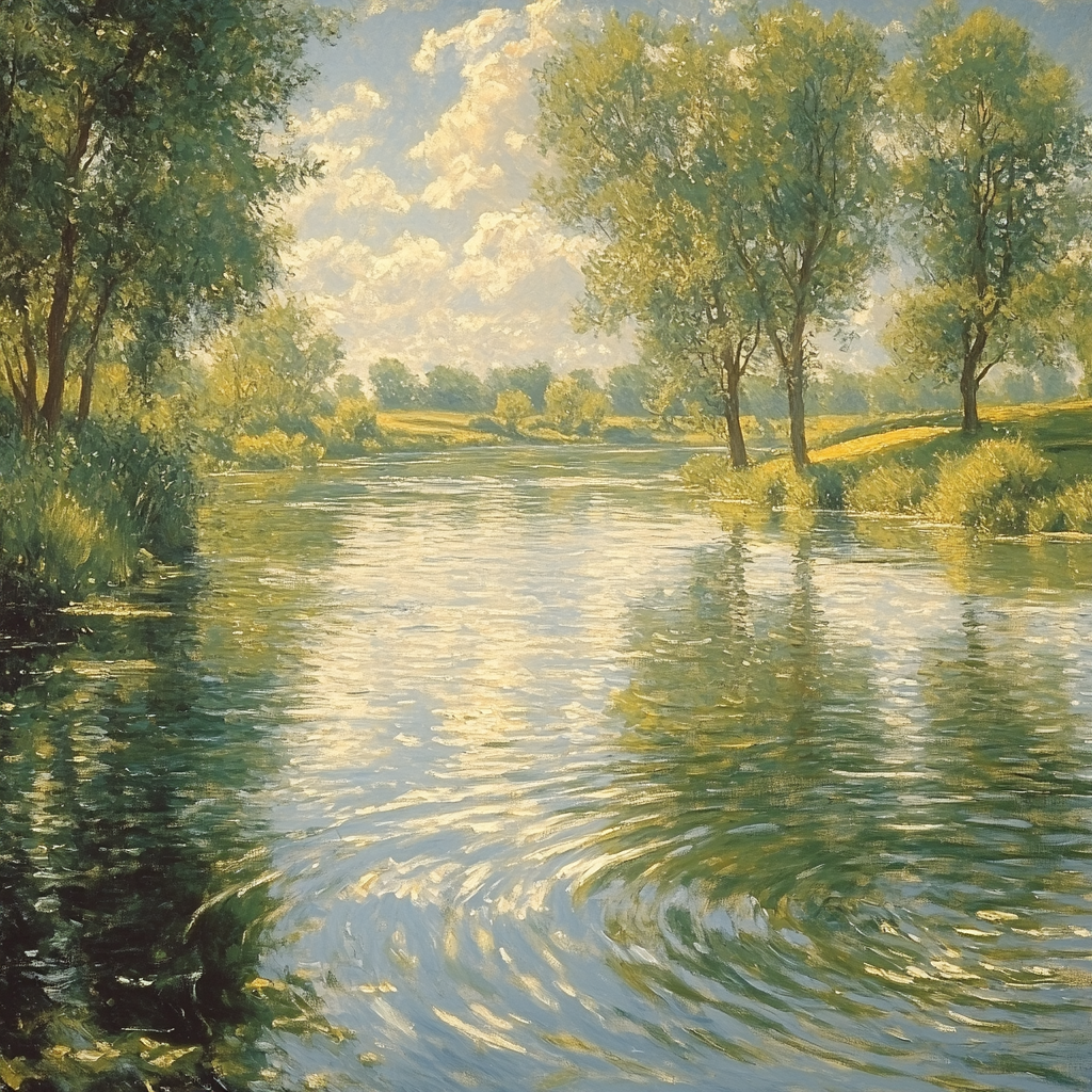 Alfred Sisley Inspired Impressionist River Paint by numbers art