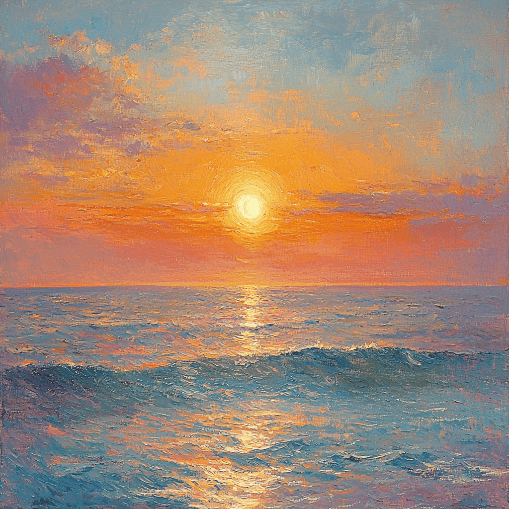 J.M.W. Turner Inspired Dreamy Ocean Horizon Paint By Number
