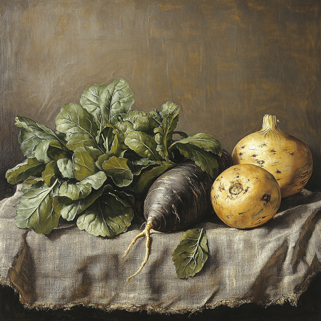 Diego Velázquez Inspired Market Vegetables Ensemble painting number kit