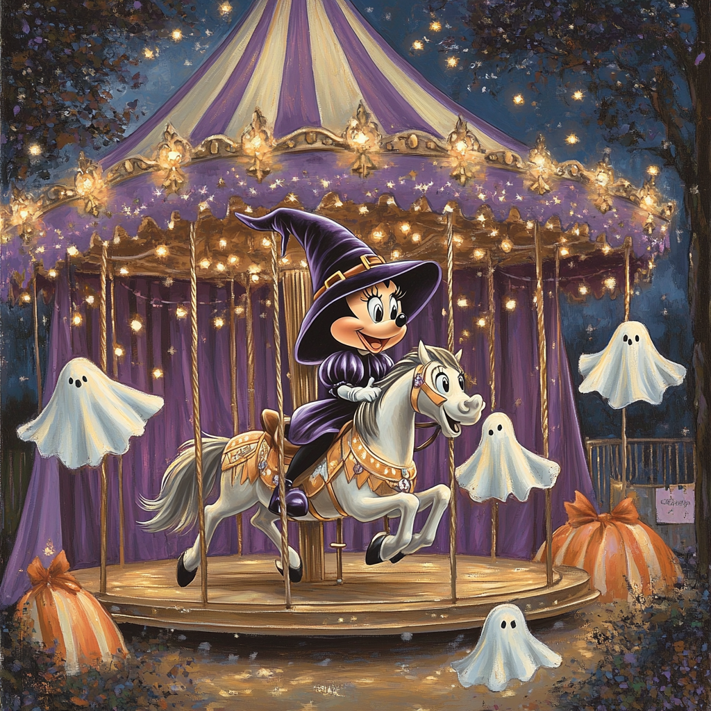 Haunted Carousel With Minnie DIY paint by numbers