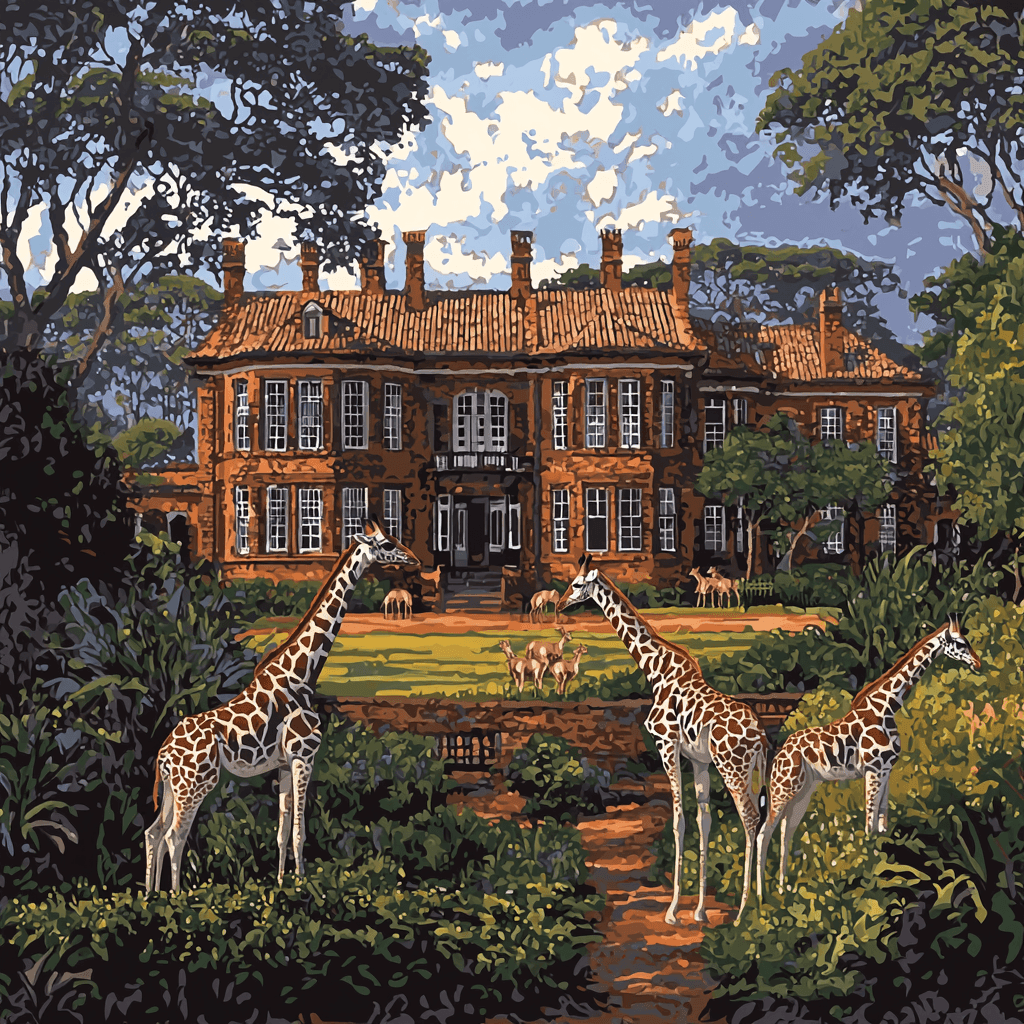 Giraffe Manor - Nairobi Painting Number Kit