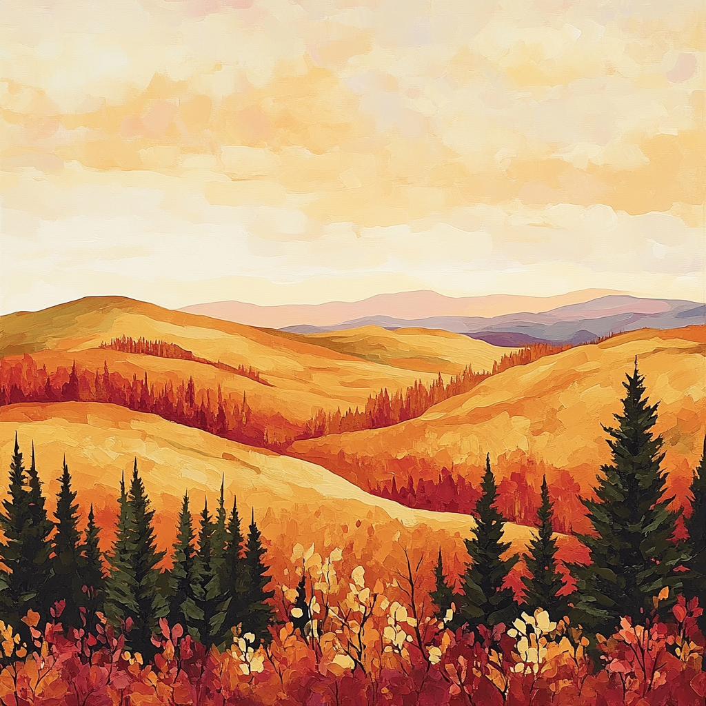 Franklin Carmichael Inspired Golden Autumn Crest Painting by numbers kit