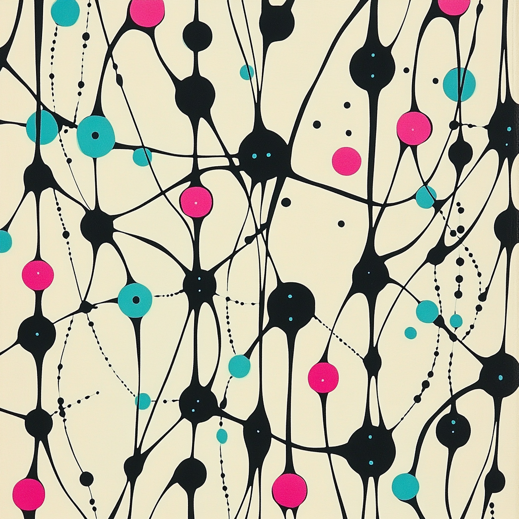 Yayoi Kusama Inspired Neural Web paint by number