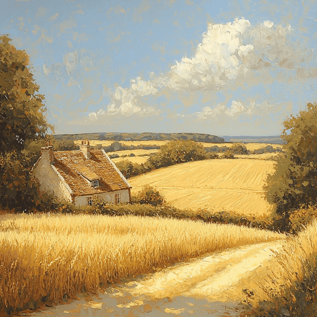 Impressionist Style Inspired Whispering Wheat DIY Paint By Numbers