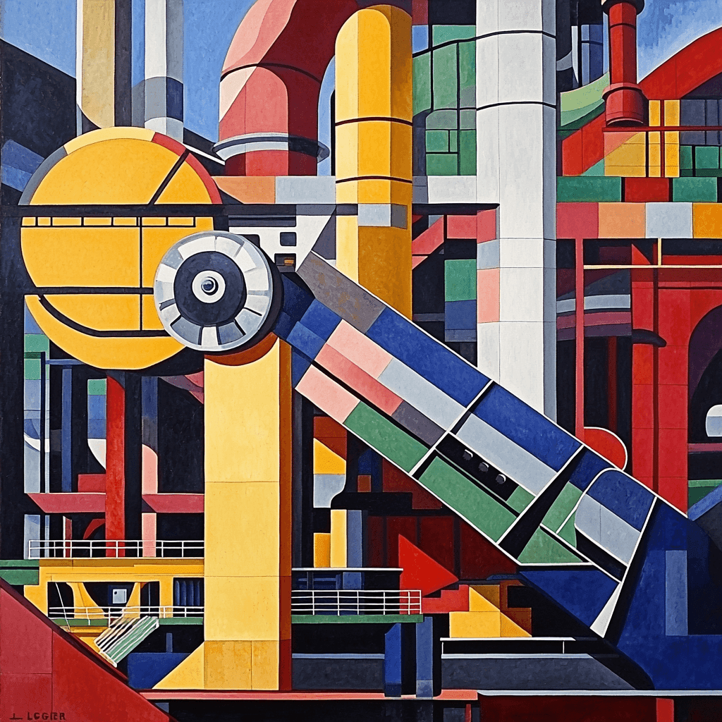 Fernand Léger Inspired Industrial Revolution Vision Painting Number Kit