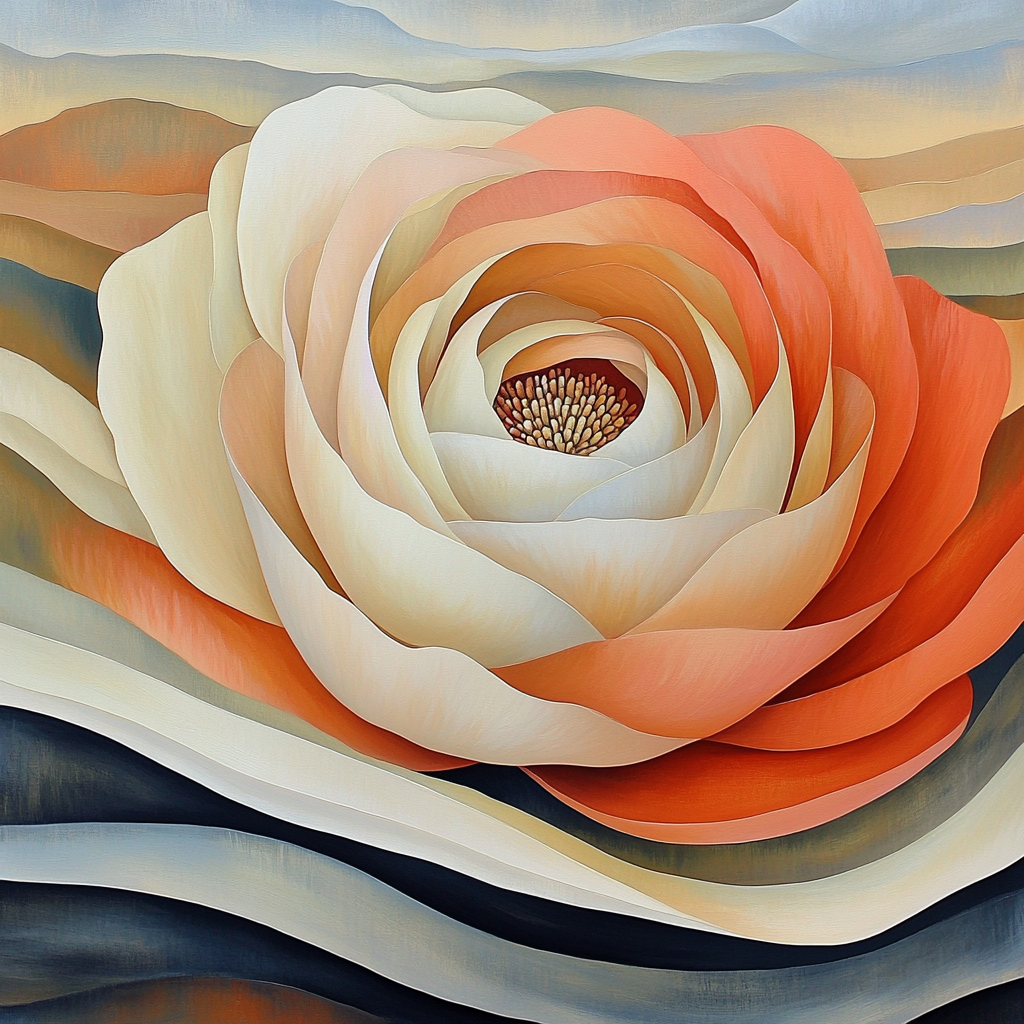 Georgia OKeeffe Inspired Desert Flowers painting number kit