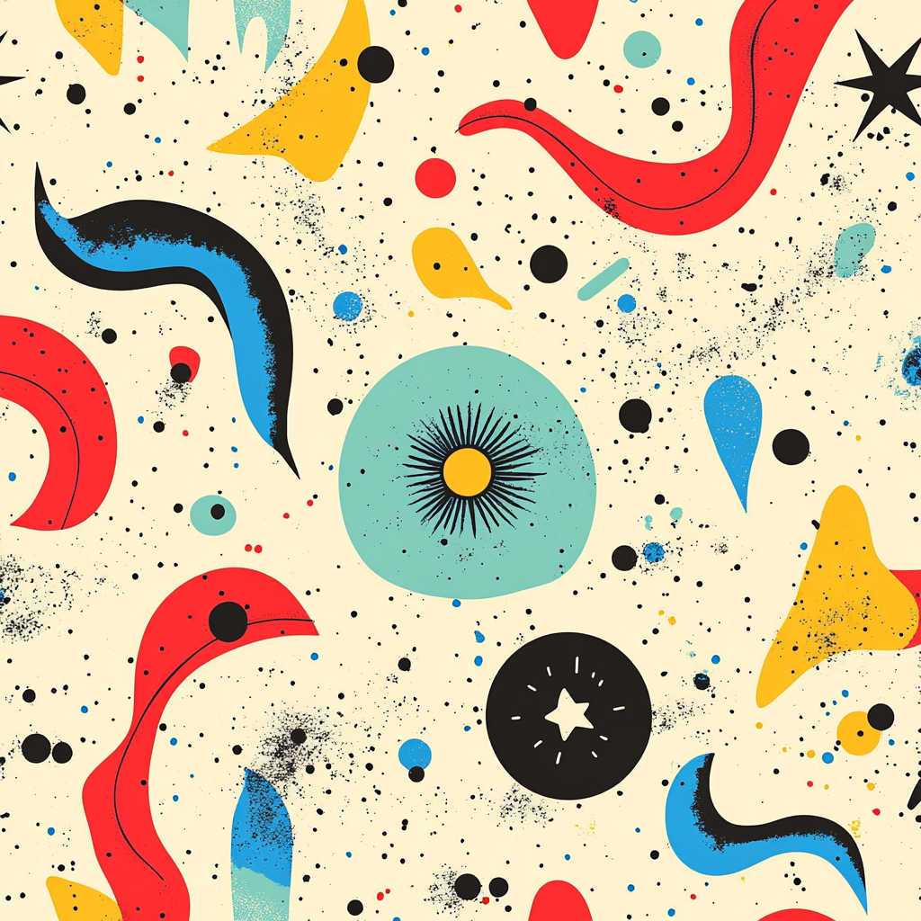 Joan Miró Inspired Nebula Playground paint by numbers