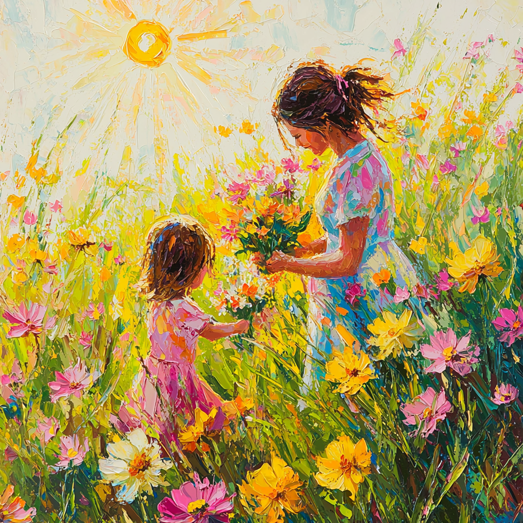 Blossoms Of Love Number Painting