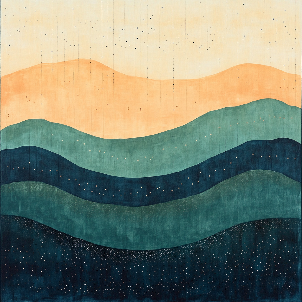 Paul Klee Inspired Mountain Song paint by color