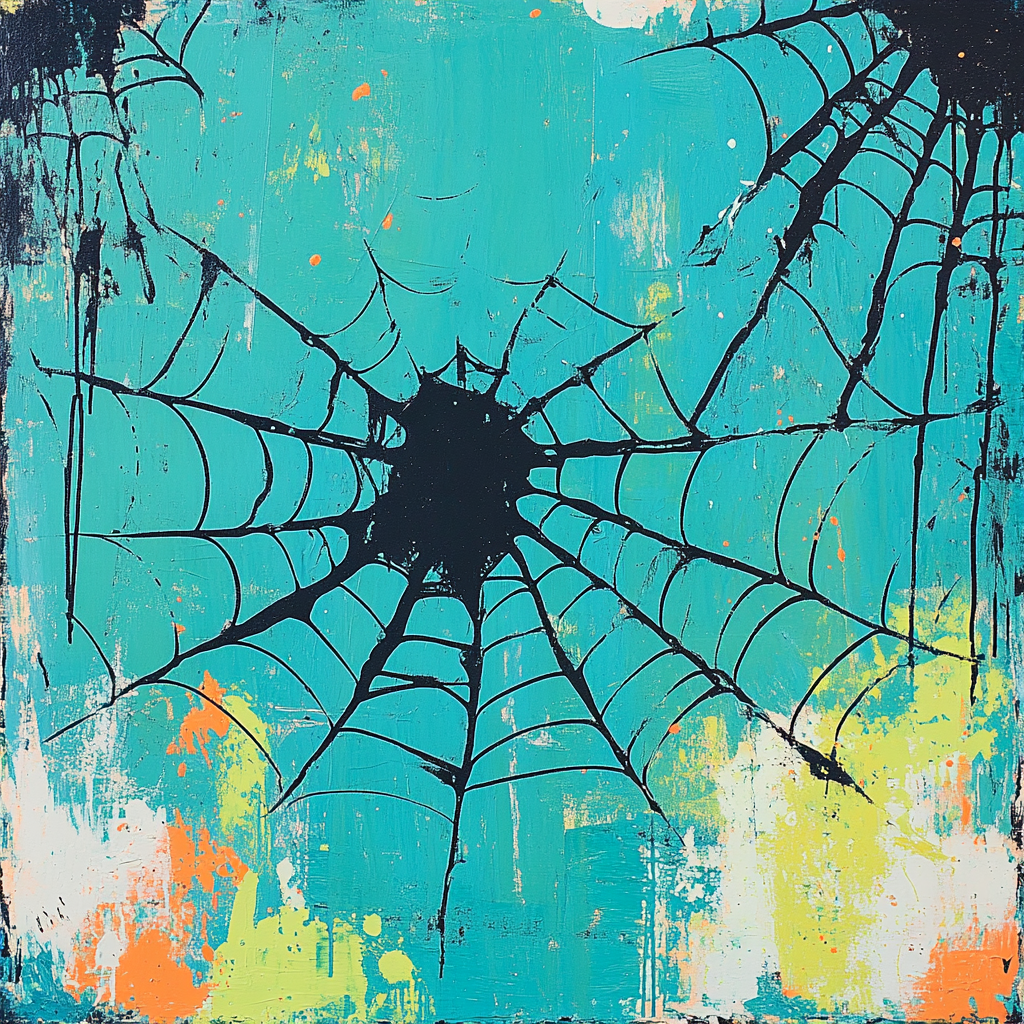 Jackson Pollock Inspired Electric Field Of Motion paint by color