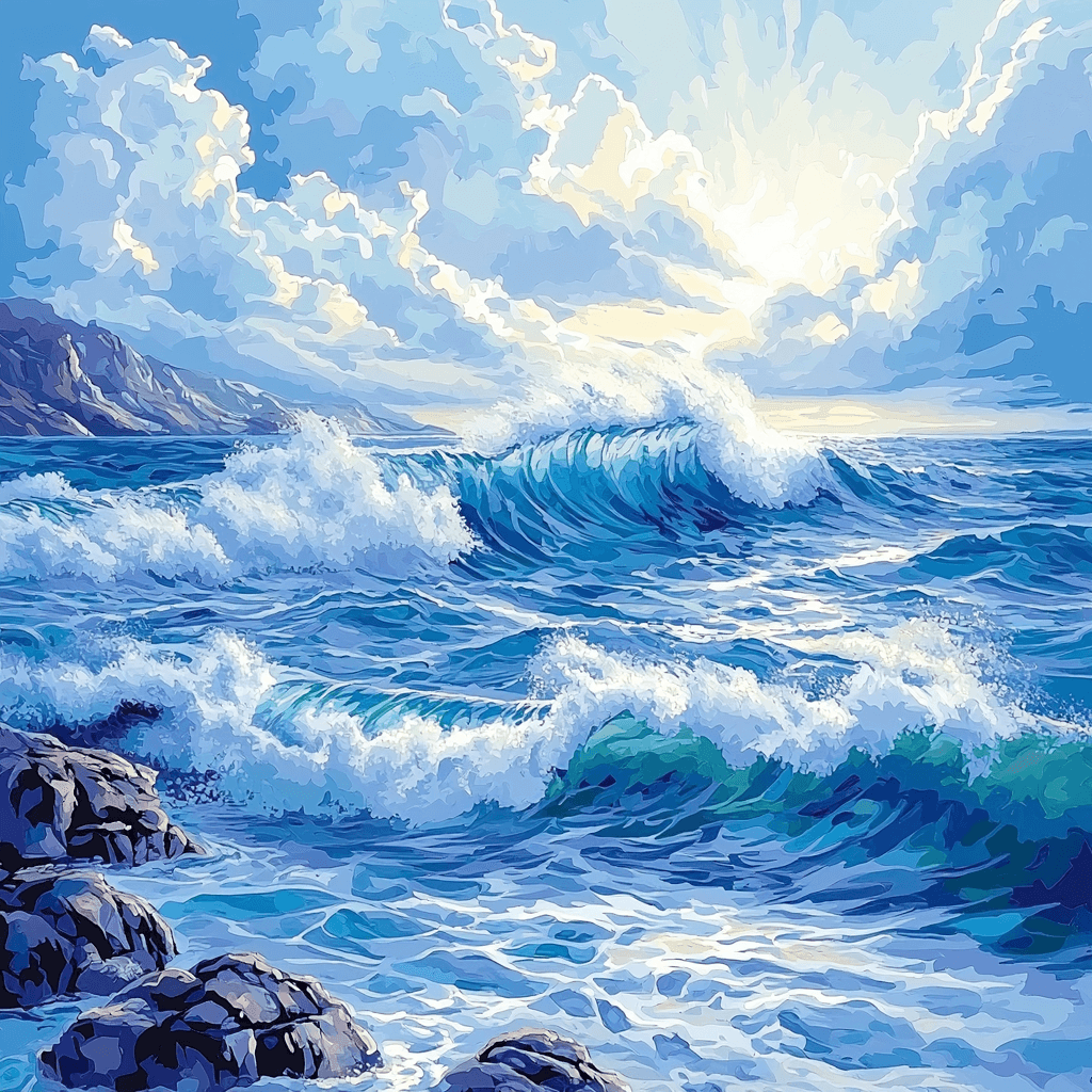 Katsushika Hokusai Inspired Waves Of Change DIY Paint By Numbers