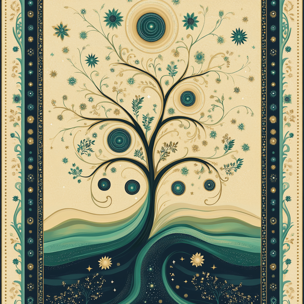 Alphonse Mucha Inspired Stellar Orchard painting number kit