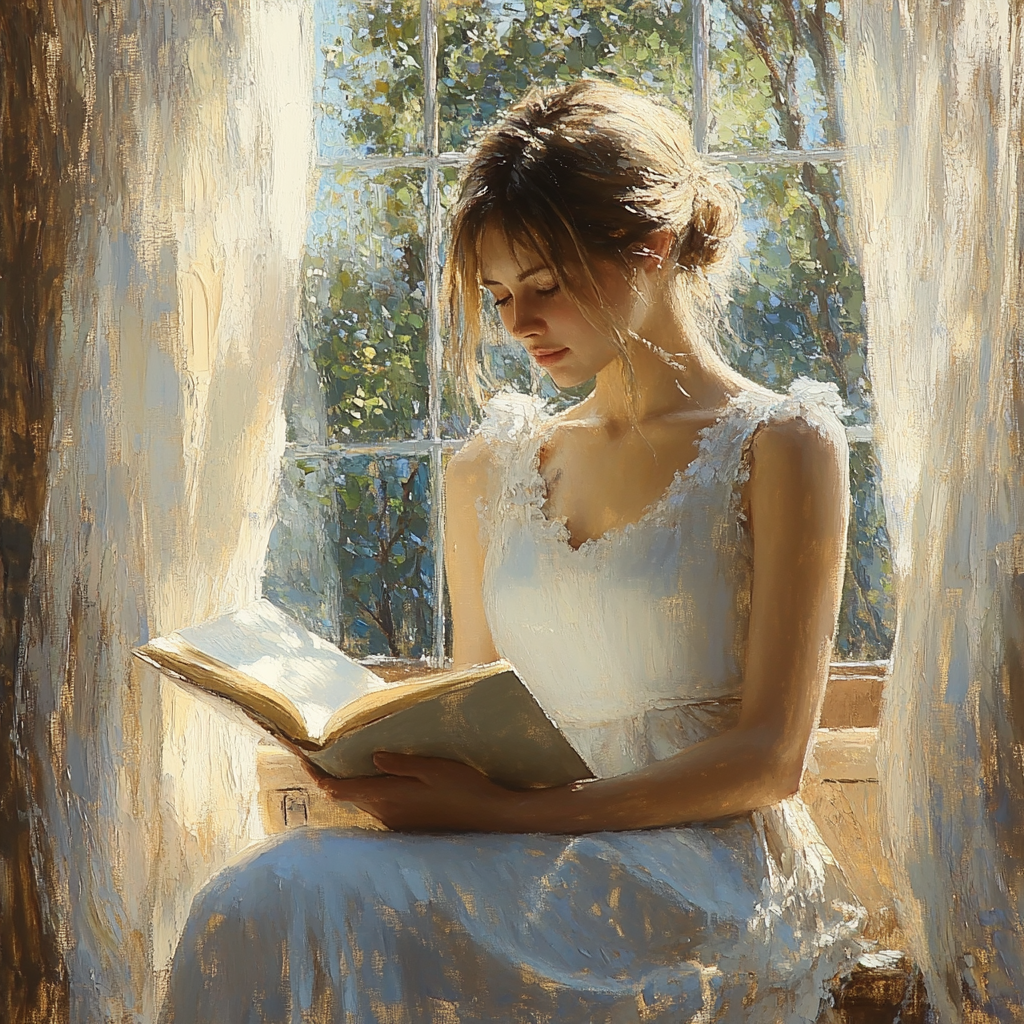 Joseph DeCamp Inspired Quiet Reading paint by numbers