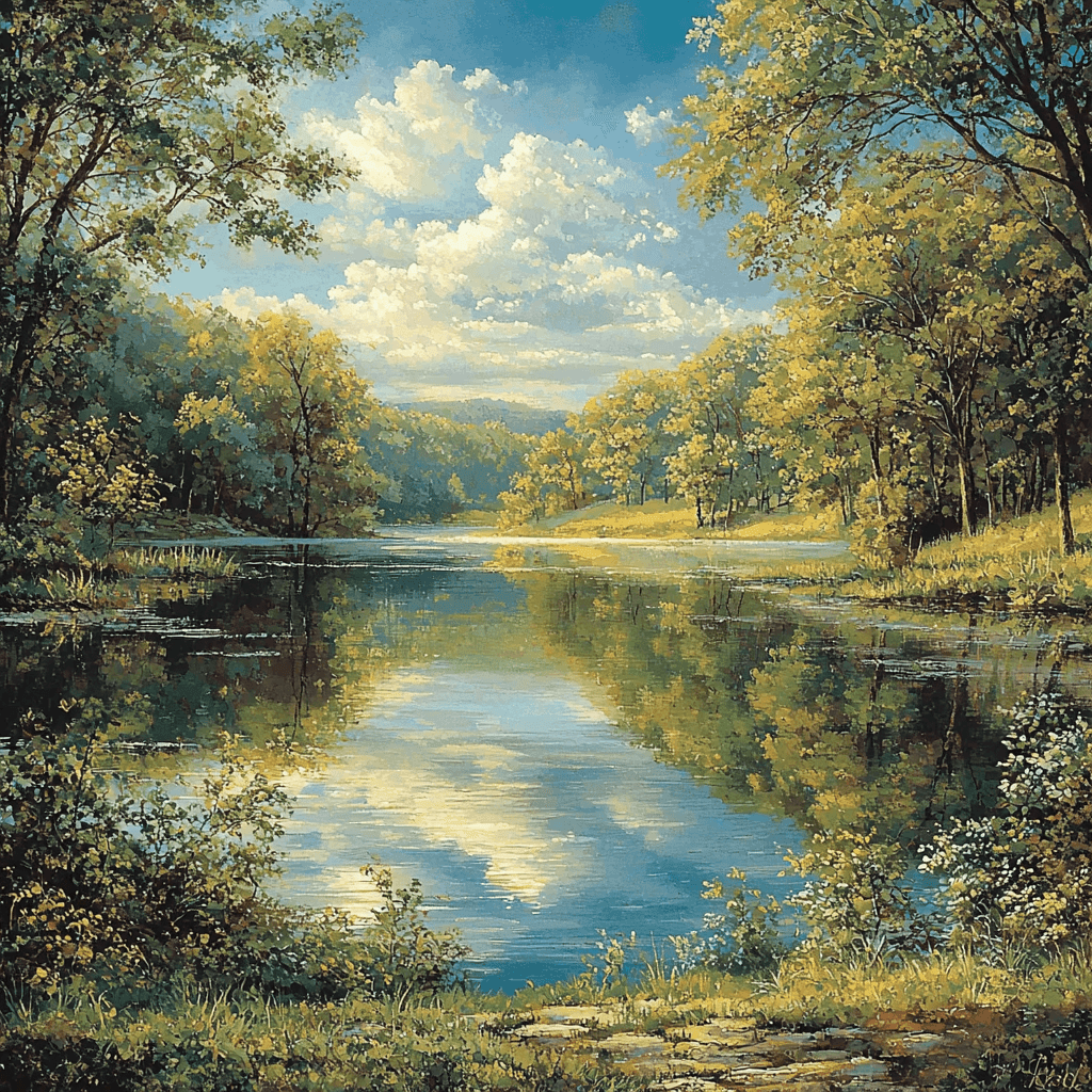 Thomas Kinkade Inspired Still Waters Paint By Numbers