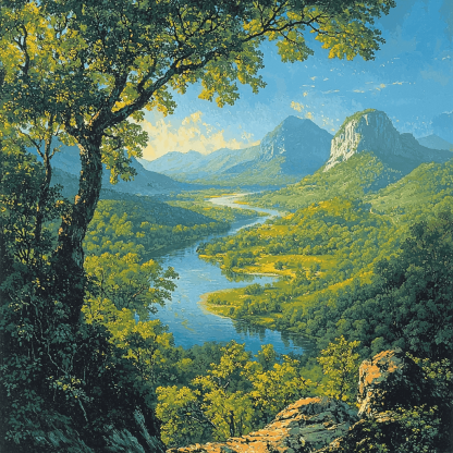 Thomas Cole Inspired The Spirit Of Adventure Paint By Numbers Art