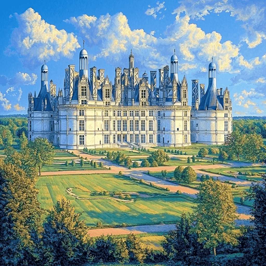 Chateau De Chambord - Loire Valley Paint By Numbers Art