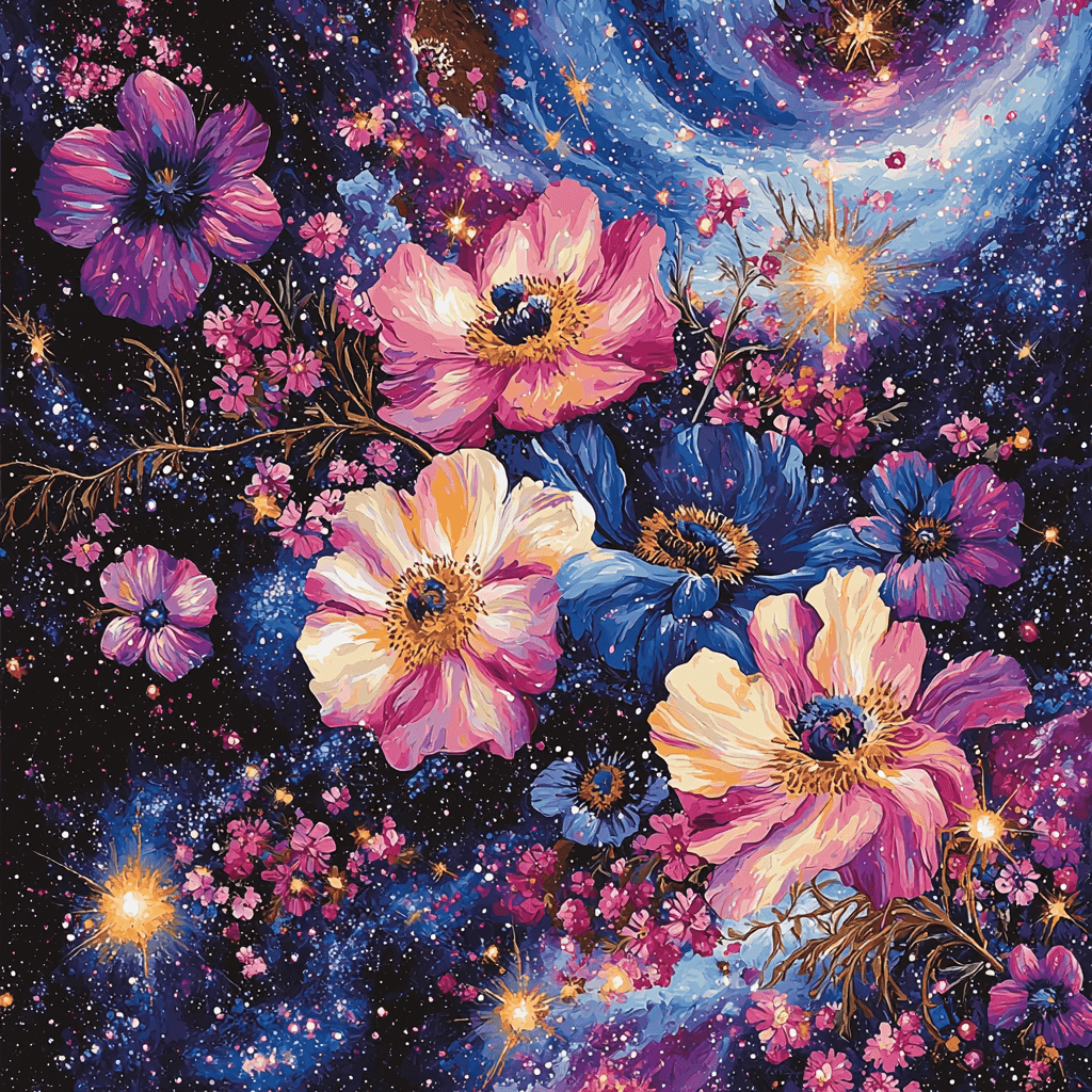 Georgia O'Keeffe Inspired Celestial Blossom Painting Number Kit