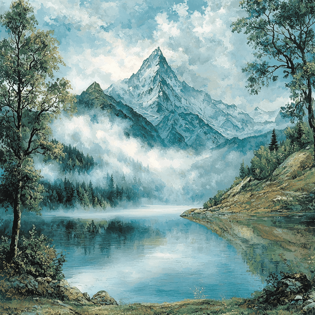 Caspar David Friedrich Inspired Fantasy Landscapes DIY Paint By Numbers